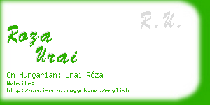 roza urai business card