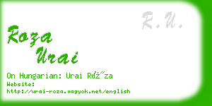 roza urai business card